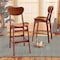 Baxton Studio Katya Mid-Century Modern Walnut Brown Finished Wood 2-Piece Bar Stool Set 184-11643-Zoro - alternate 7